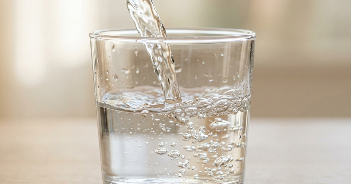 water clarity concept showing macro detail of water pouring into a glass with high transparency and smooth texture